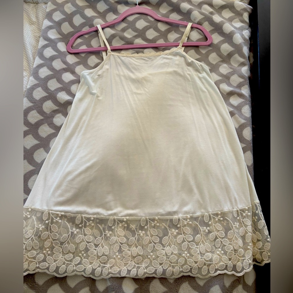 Matilda Jane Ivory Lace Detail Shirt/Dress Extender size XS